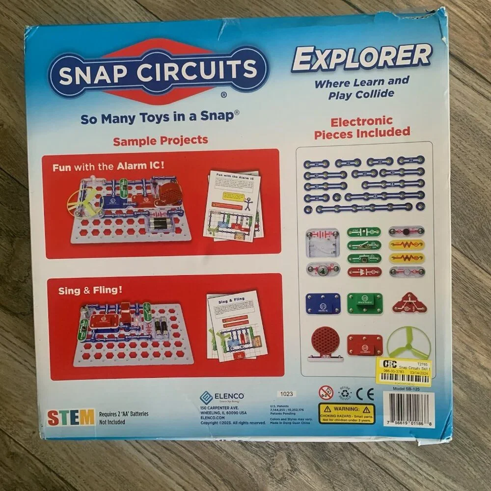 NEW SNAP CIRCUITS EXPLORER SCIENCE KIT - 125 PROJECTS AGES 8+